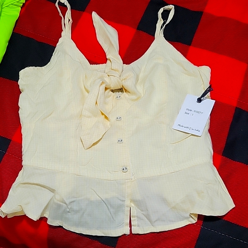 Crop top yellow